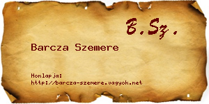 Barcza Szemere névjegykártya